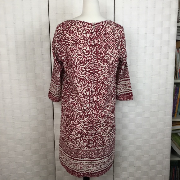 Skies Are Blue Tribal burgundy print dress, SZ XS - Picture 2 of 5